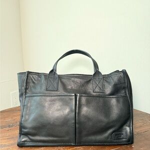 Margot New York “Bianca Satchel” Black Leather Bag